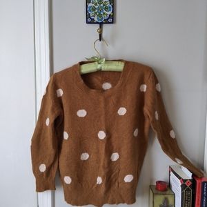 Madewell "Wallace" Cashmere polka dot Sweater